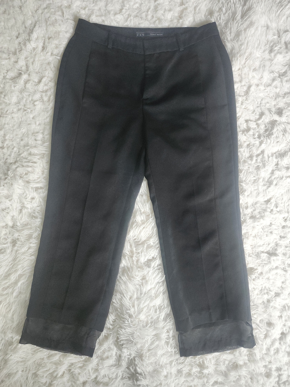 Zara BASIC XS Made In Spain Black Women's Dress Pants - Classic Tailored Fit